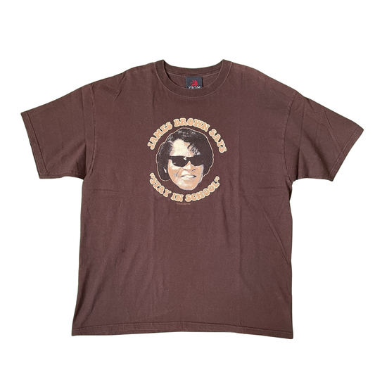 James Brown “STAY IN SCHOOL” Tee / Zion Rootswear