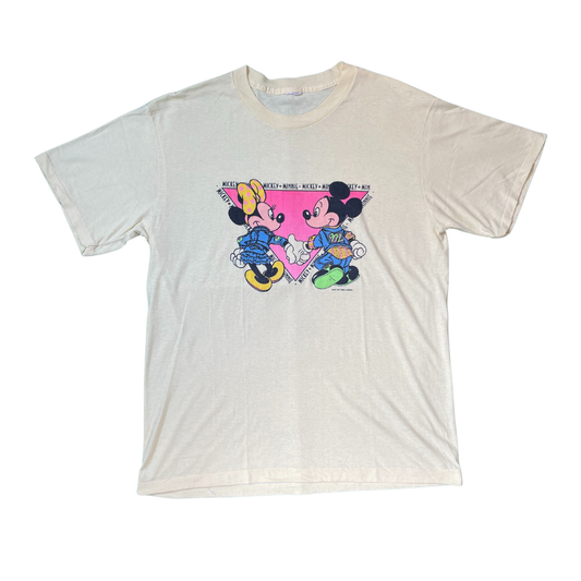 Mickey & Minnie Heart Tee / Walt Disney Productions / Made in U.S.A.
