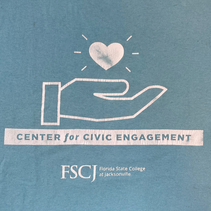 FSCJ “Center for Civic Engagement” Tee / Service Learning Quote by Gandhi